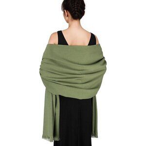 🆕 Women Green Wedding Evening Dress Pashmina Shawl Winter Foulard Femme Wraps